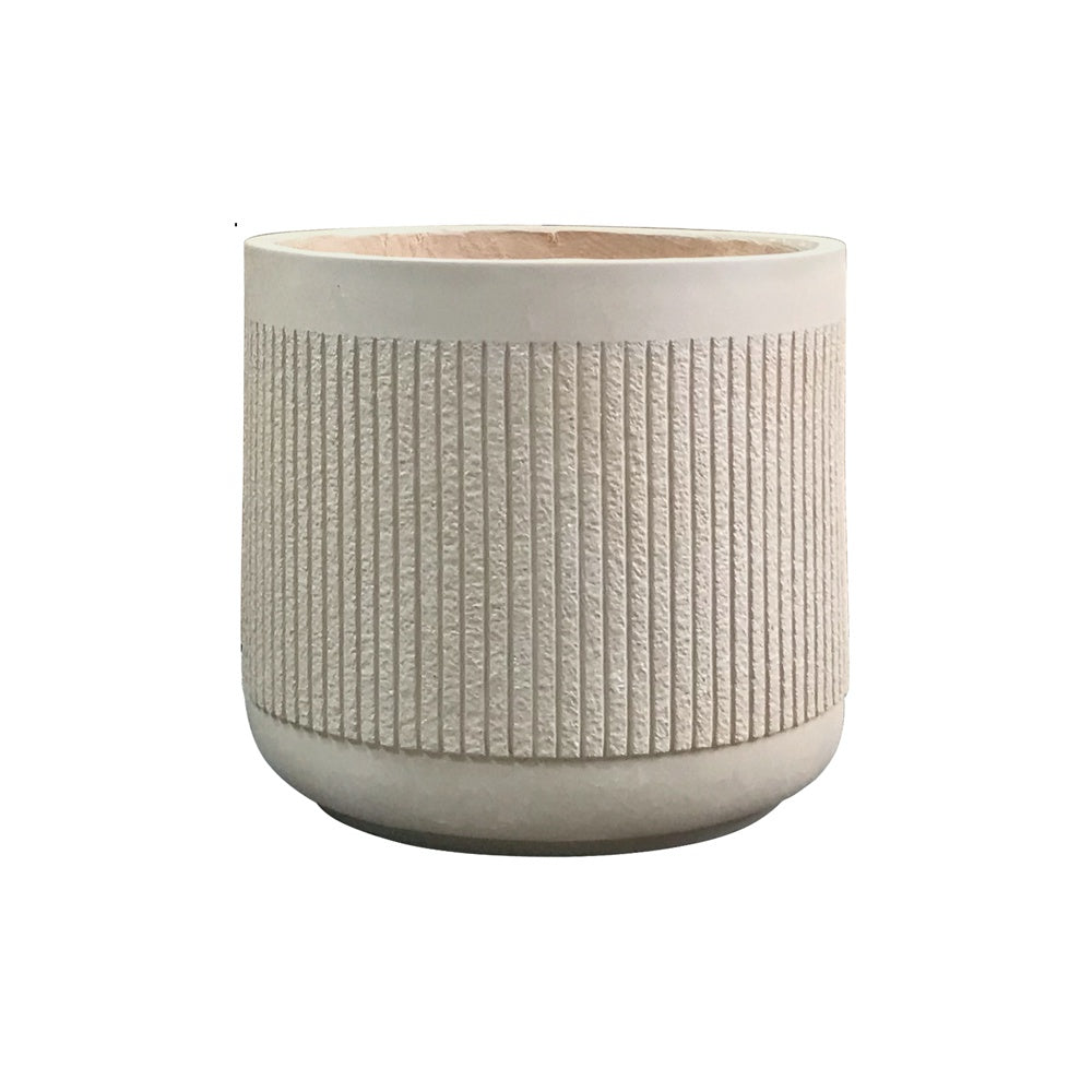 Deep Beige Fiber Clay Planter - Large JY2021-36L-DB - On Sale