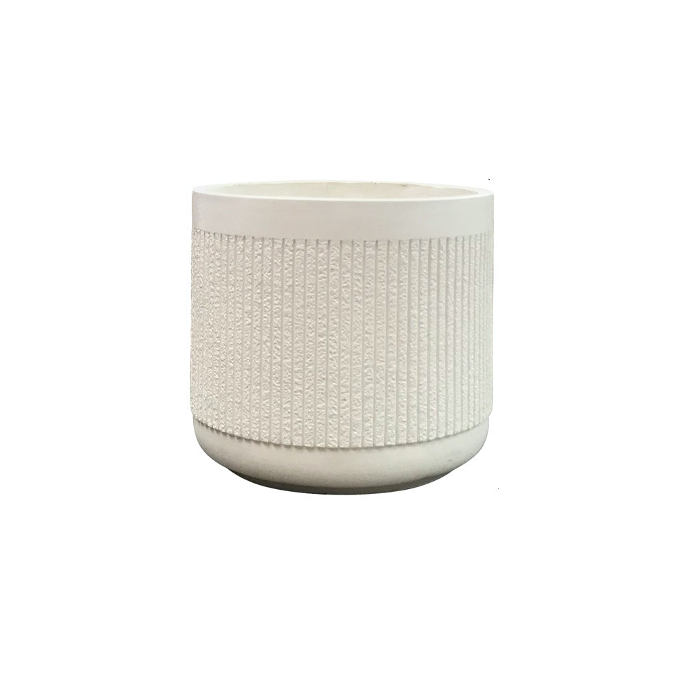 Light Beige Fiber Clay Planter - Medium JY2021-36M-BG - On Sale