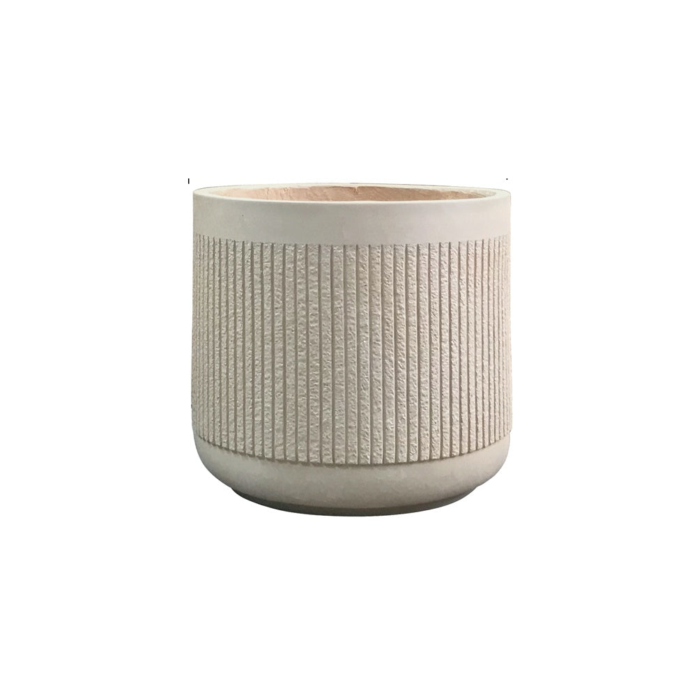 Deep Beige Fiber Clay Planter - Medium JY2021-36M-DB - On Sale