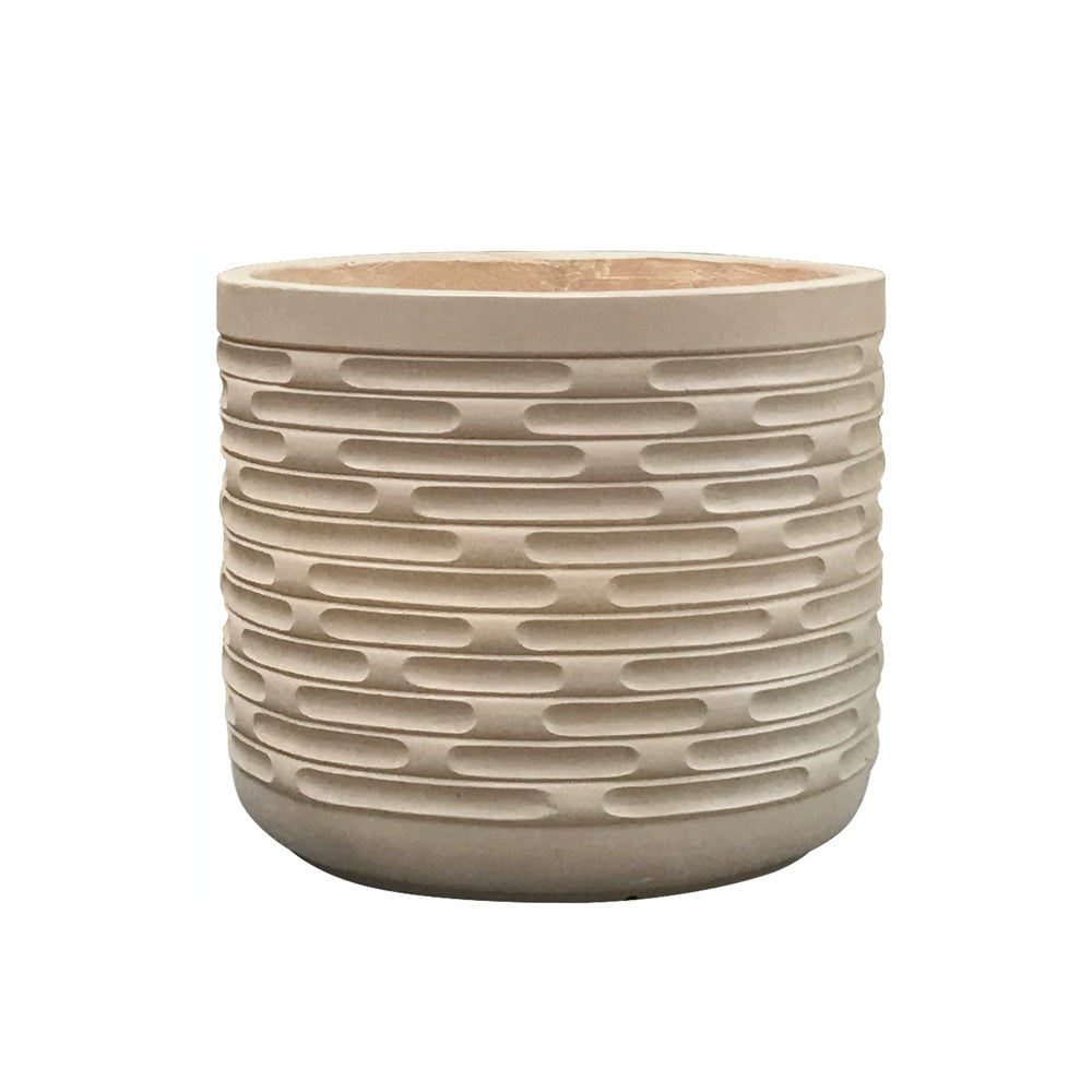 Deep Beige Fiber Clay Planter - Medium JY2021-48M-DB - On Sale