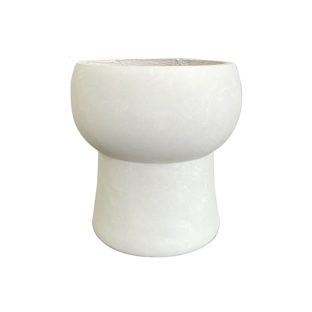 White Textured Fiber Clay Planter - Small JY2022-78M-WH - On Sale