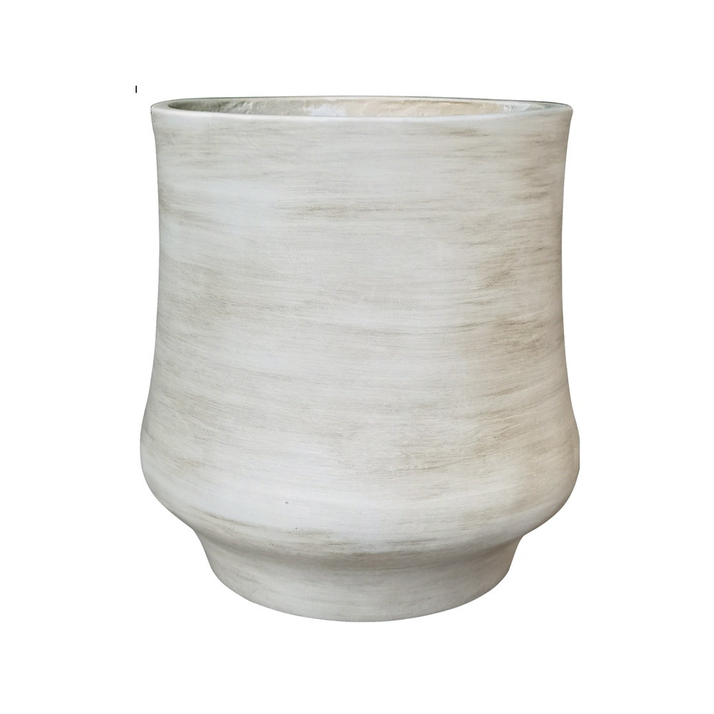 Distressed White Fibery Clay Planter - Medium JY2022-81M - On Sale