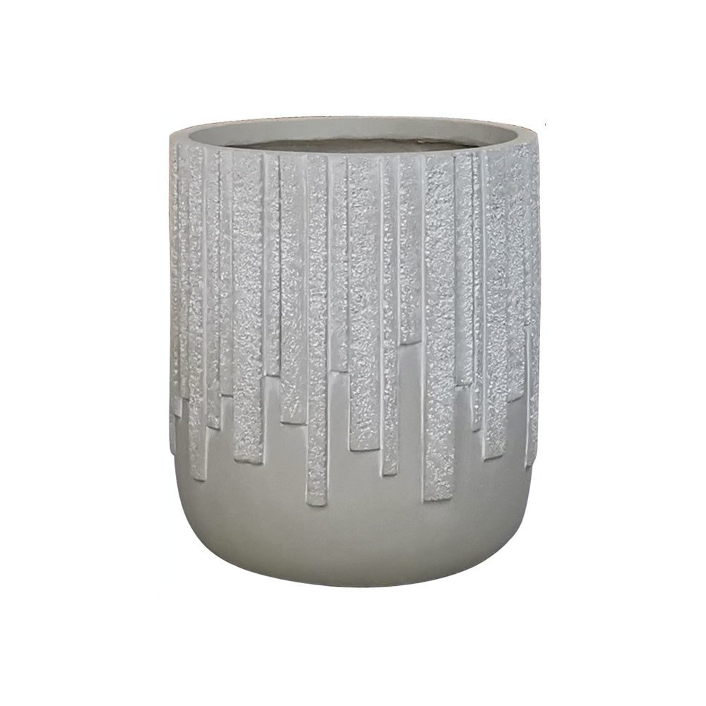 Light Concrete Finish Fiber Clay Planter - Medium JY2037-M - On Sale