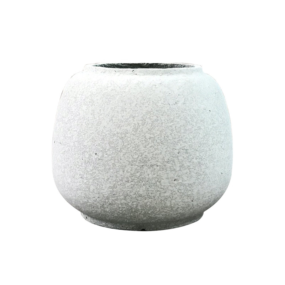 Antique White Cement Planter - Medium JY275-2 - On Sale
