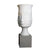 White Muse Fiberglass Floor Planter with Grey Pedestal - Large JY33164-L مزهرية