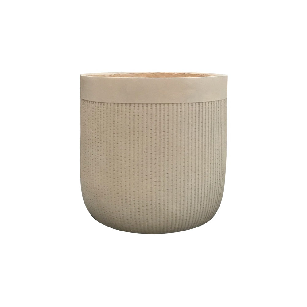 Deep Beige Fiber Clay Planter - Large JY33173-L-DB - On Sale