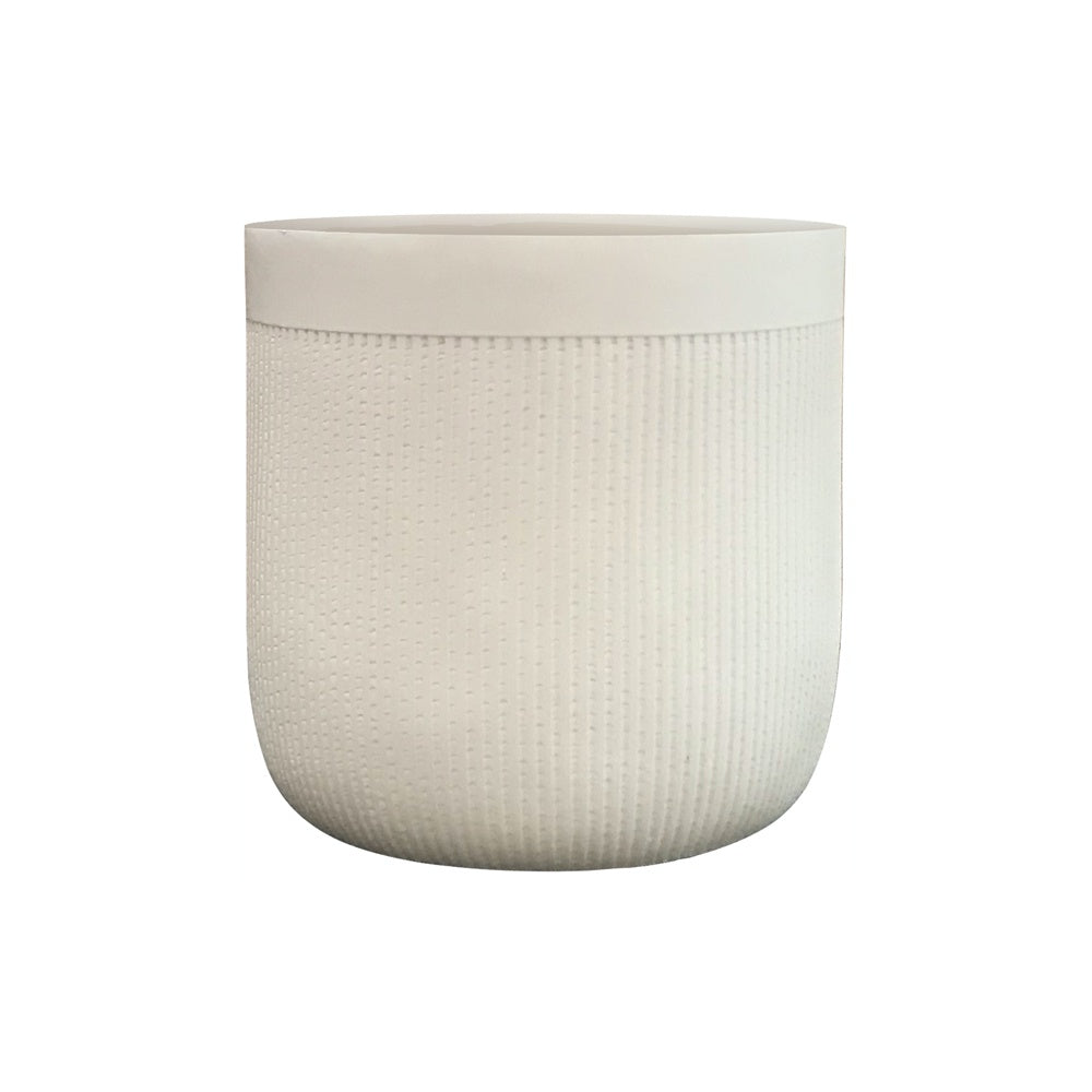 Light Beige Fiber Clay Planter - Medium JY33173-M-BG - On Sale