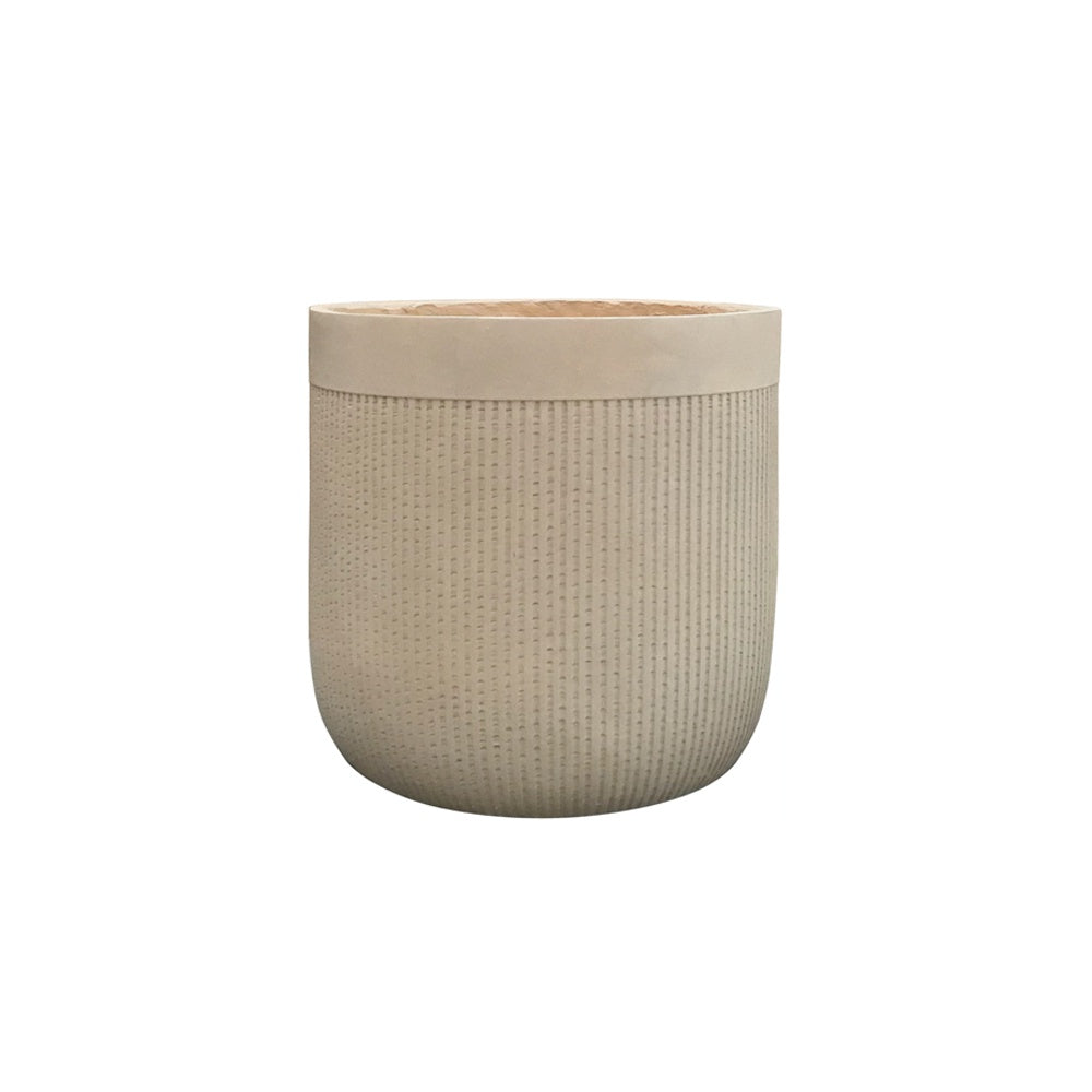 Deep Beige Fiber Clay Planter - Medium JY33173-M-DB - On Sale