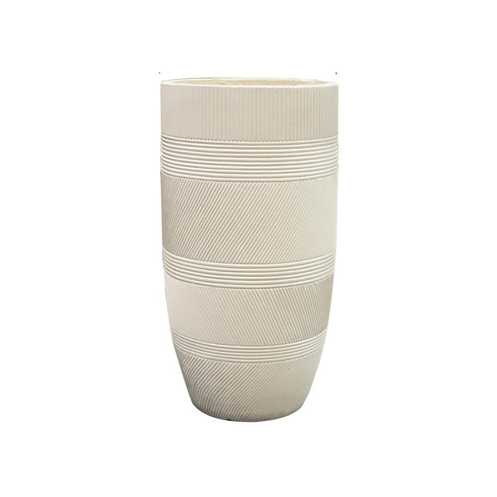 Light Beige Fiber Clay Planter - Large JY33174-L-BG - On Sale