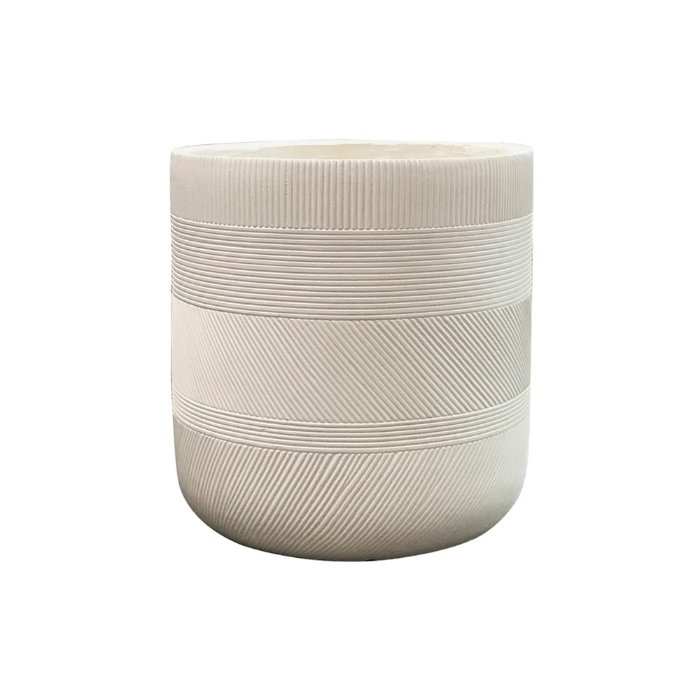 Light Beige Fiber Clay Planter - Large JY33175-L-BG - On Sale