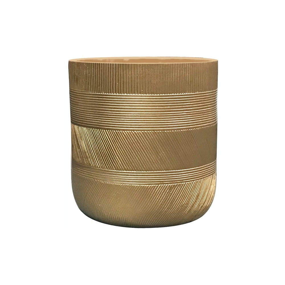 Gold Fiber Clay Planter - Large JY33175-L-GD - On Sale
