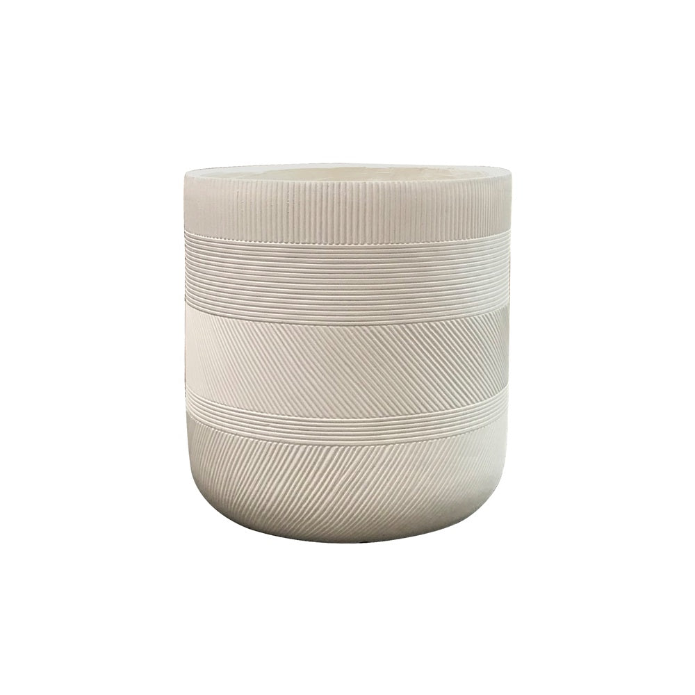 Light Beige Fiber Clay Planter - Medium JY33175-M-BG - On Sale