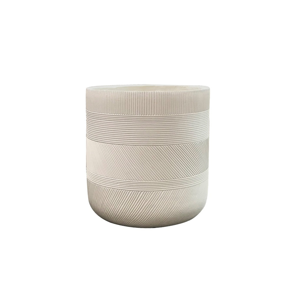 Light Beige Fiber Clay Planter - Small JY33175-S-BG - On Sale