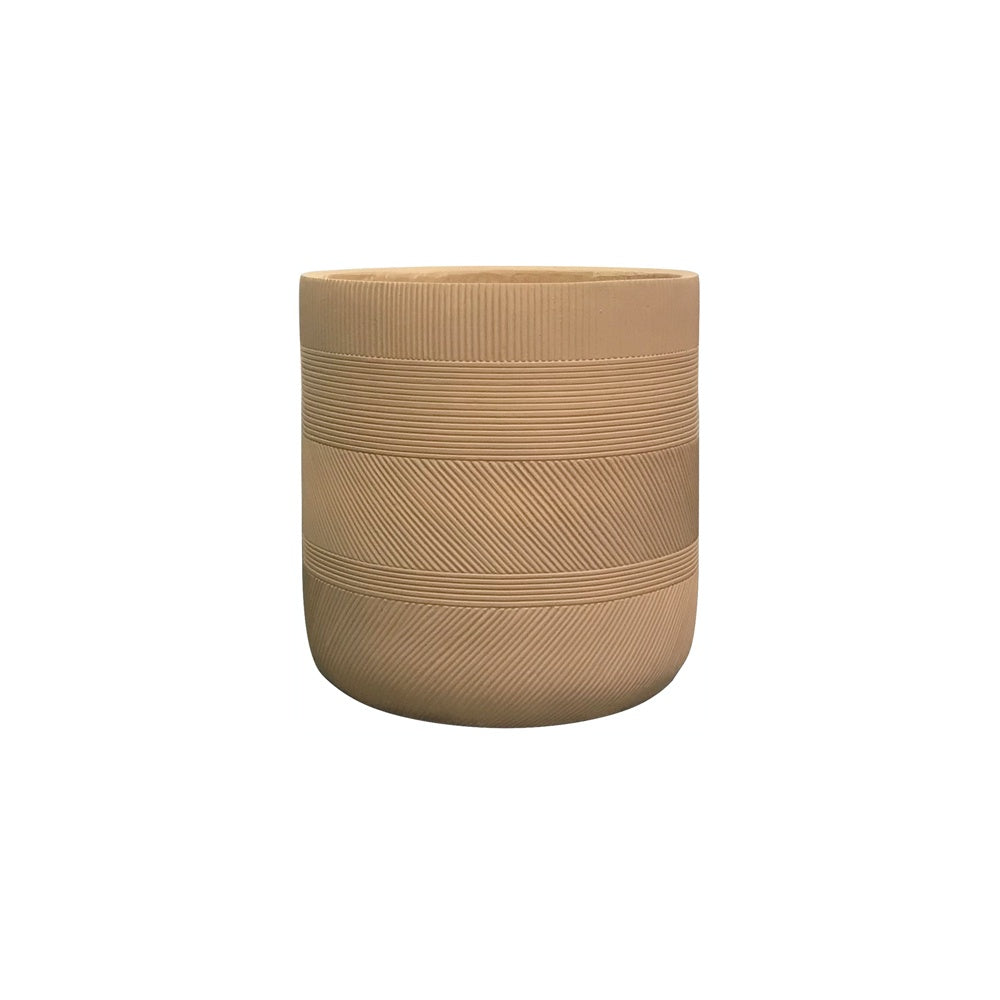 Brown Fiber Clay Planter - Small JY33175-S-BR الغراس