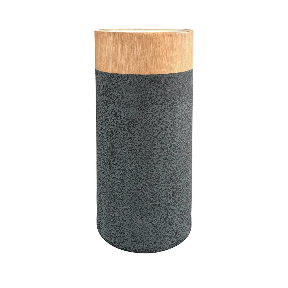 Dark Grey & Wood Finish Fiberglass Planter - Medium JY55100-M-G - On Sale