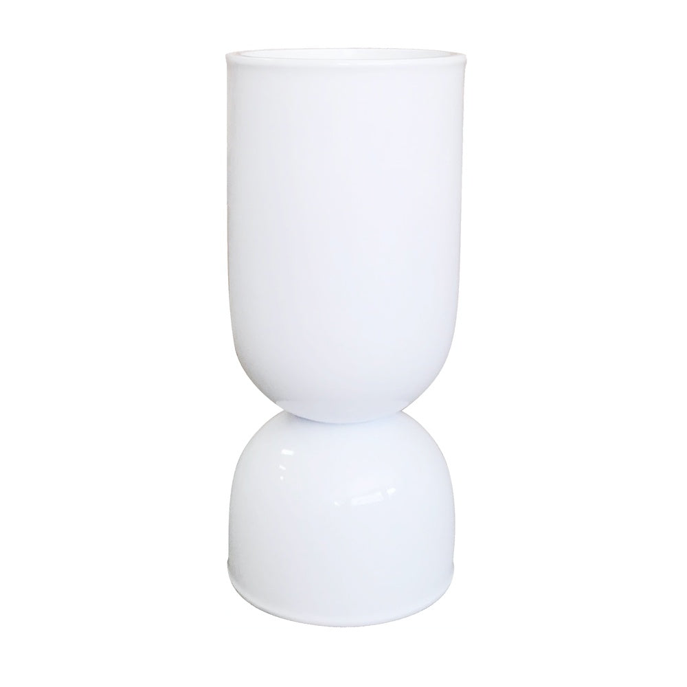 White Fiberglass Geometric Planter - Large JY55195-L-WH - On Sale