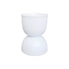 White Fiberglass Geometric Planter - Small JY55195-S-WH