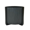 Black & Grey Fiber Clay Planter - B JY88171-2-BL الغراس