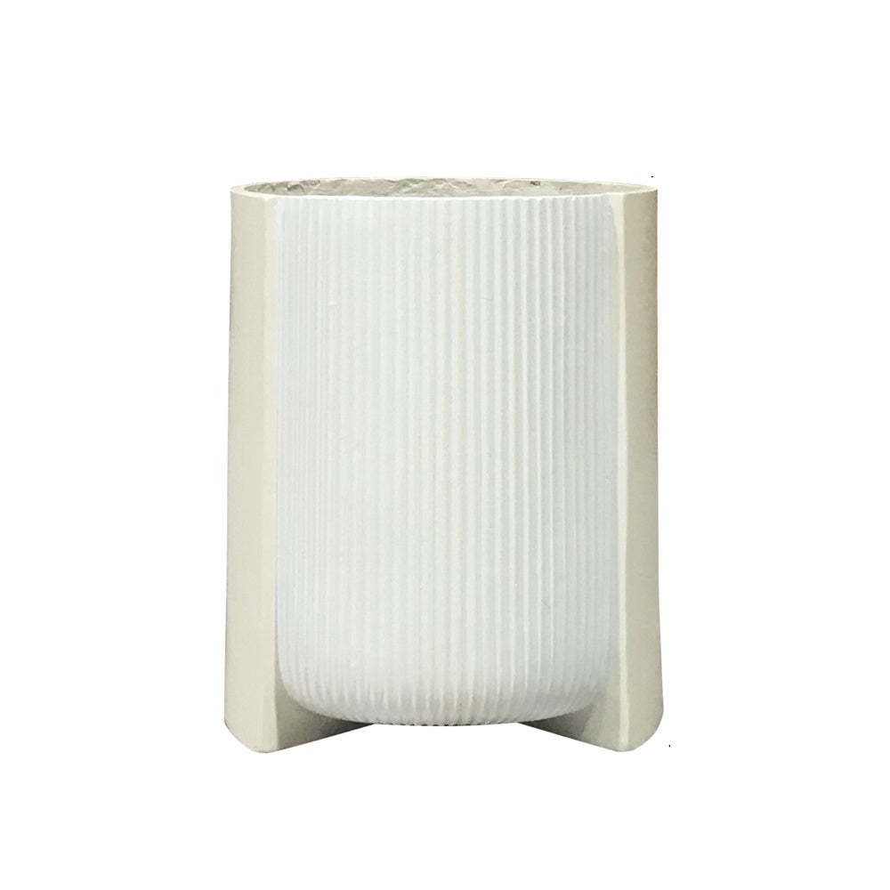 Beige & White Fiber Clay Planter - C JY88171-3-BG - On Sale