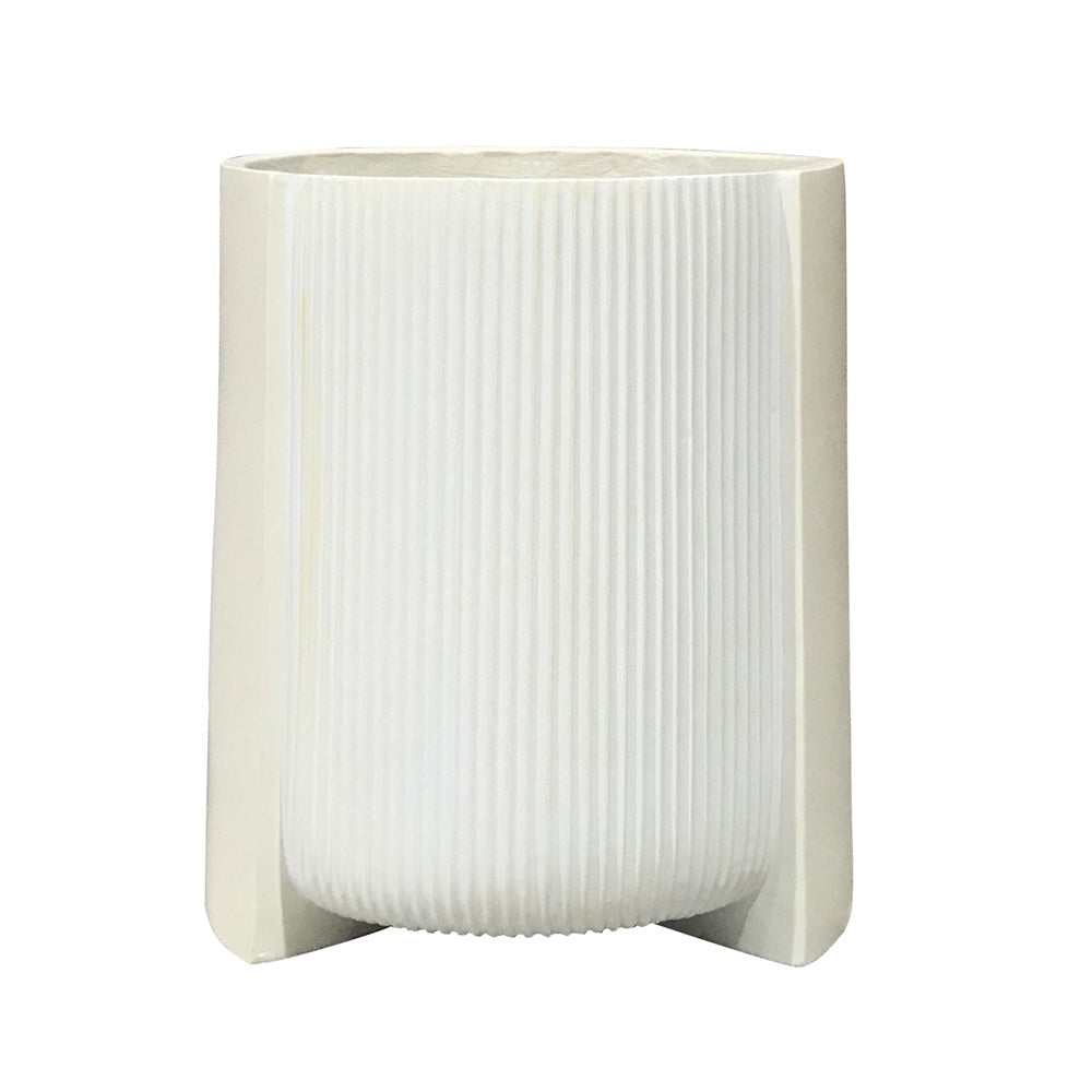 Beige & White Fiber Clay Planter - D JY88171-4-BG - On Sale