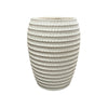 Light Beige Textured Fiber Clay Planter - Small JY9009-S-BG