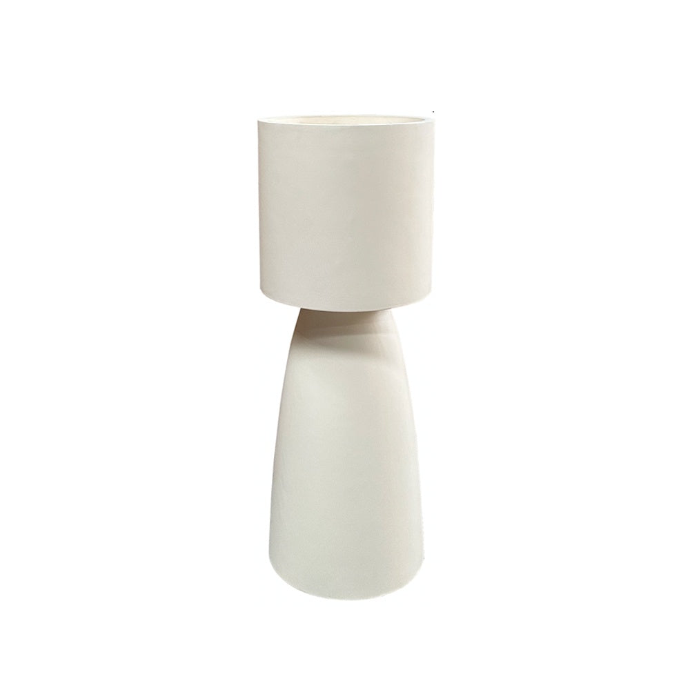 Light Beige Fiber Clay Pedestal Planter - Medium JY9010-M-BG - On Sale