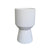 White Fiber Clay Pedestal Planter - Large JY9011-L-WH