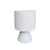 White Fiber Clay Pedestal Planter - Medium JY9011-M-WH