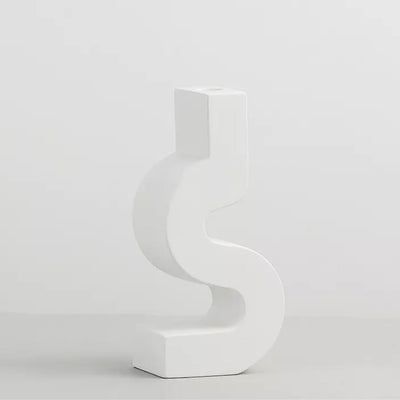 White Ceramic Candleholder JYK16988