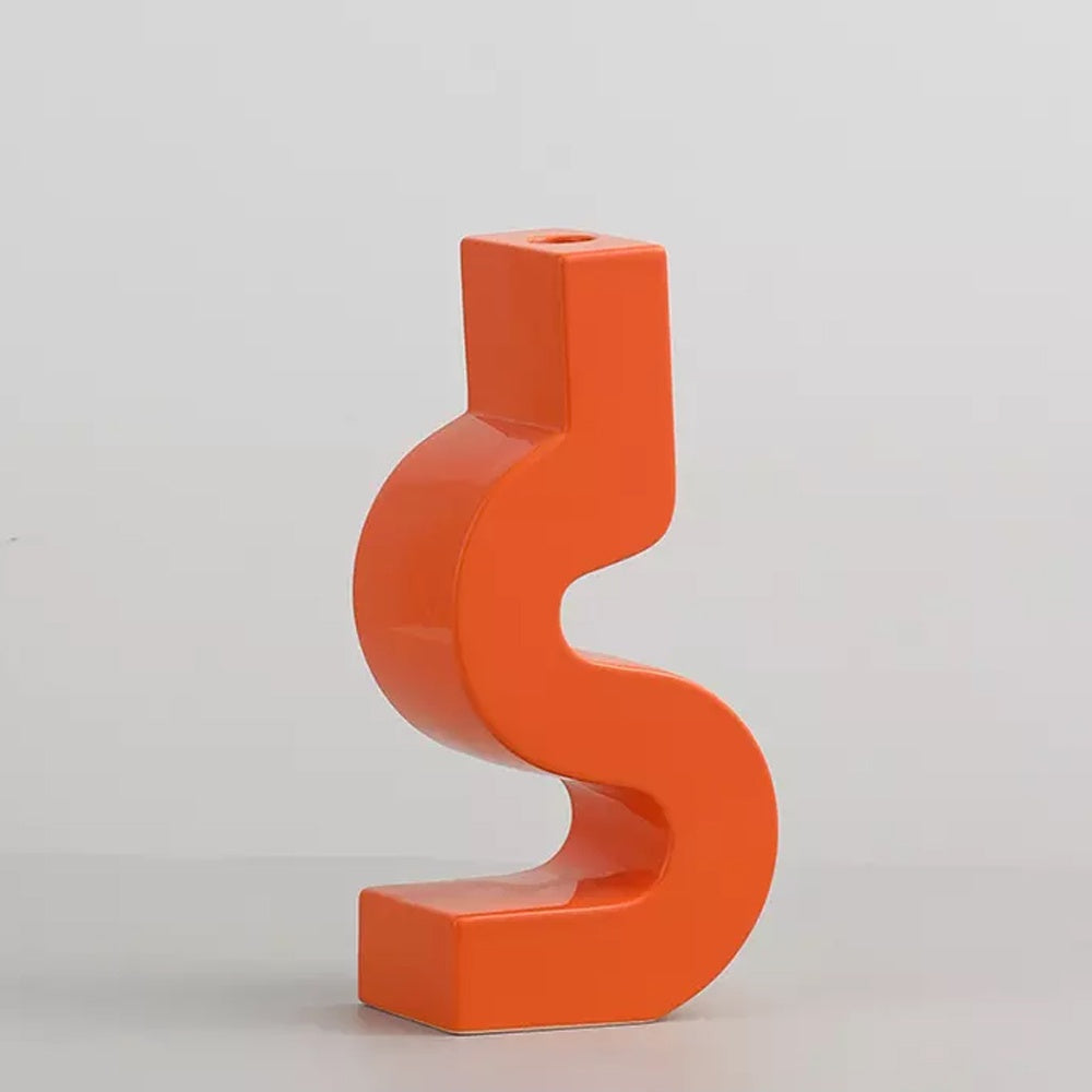 Orange Ceramic Candleholder JYK17005