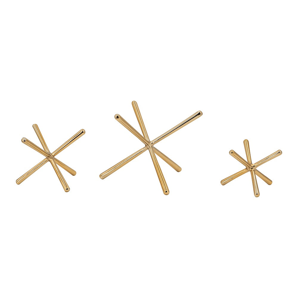 Set of 3 Gold Décor LB78251