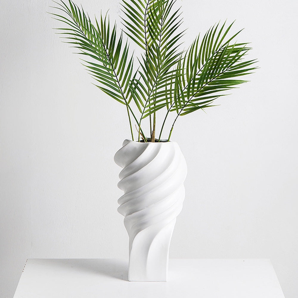 White Twisted Ceramic Vase LT705-W