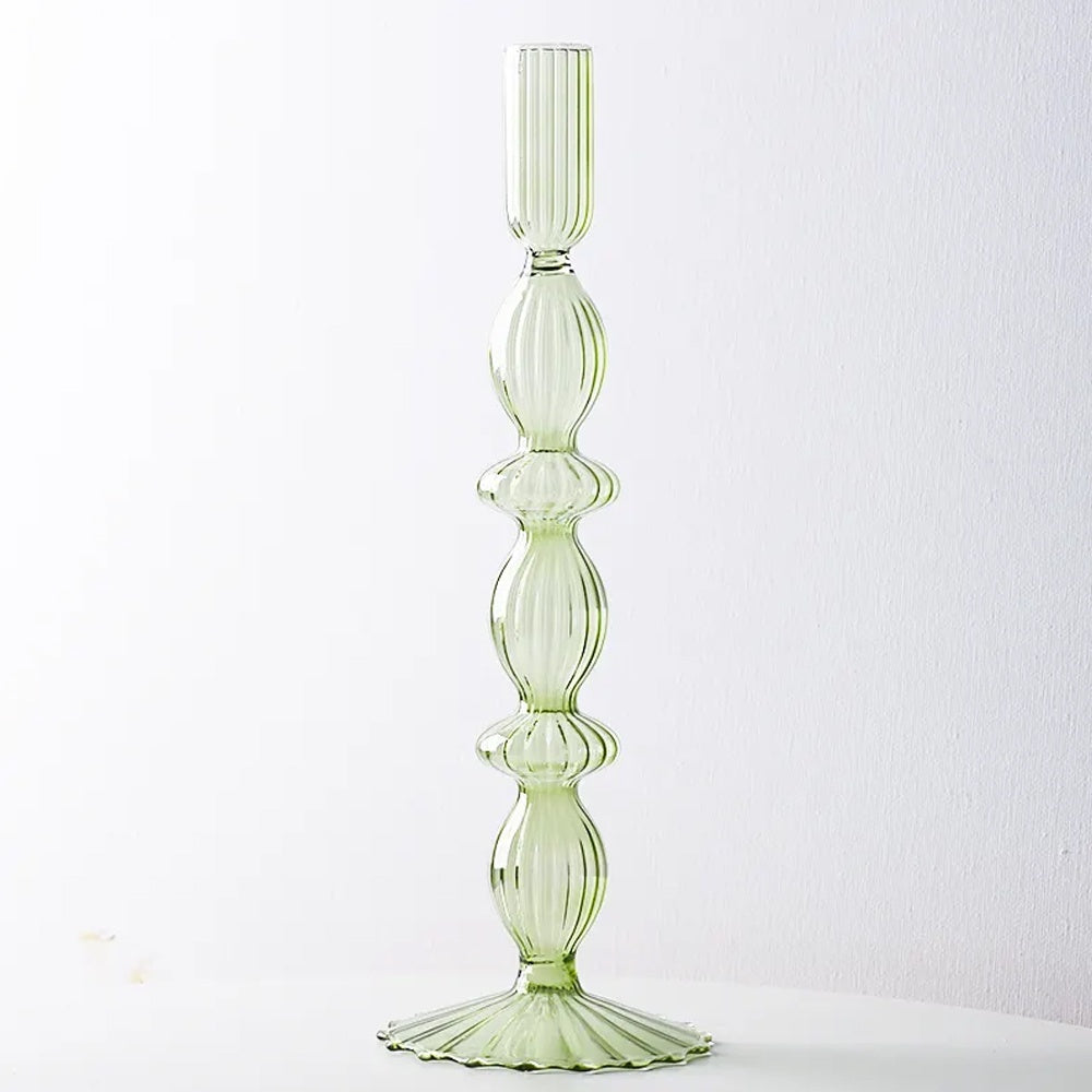 Green Glass Candleholder LT733-GR