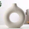 White Ceramic Round Vase - Large LT740-W-L