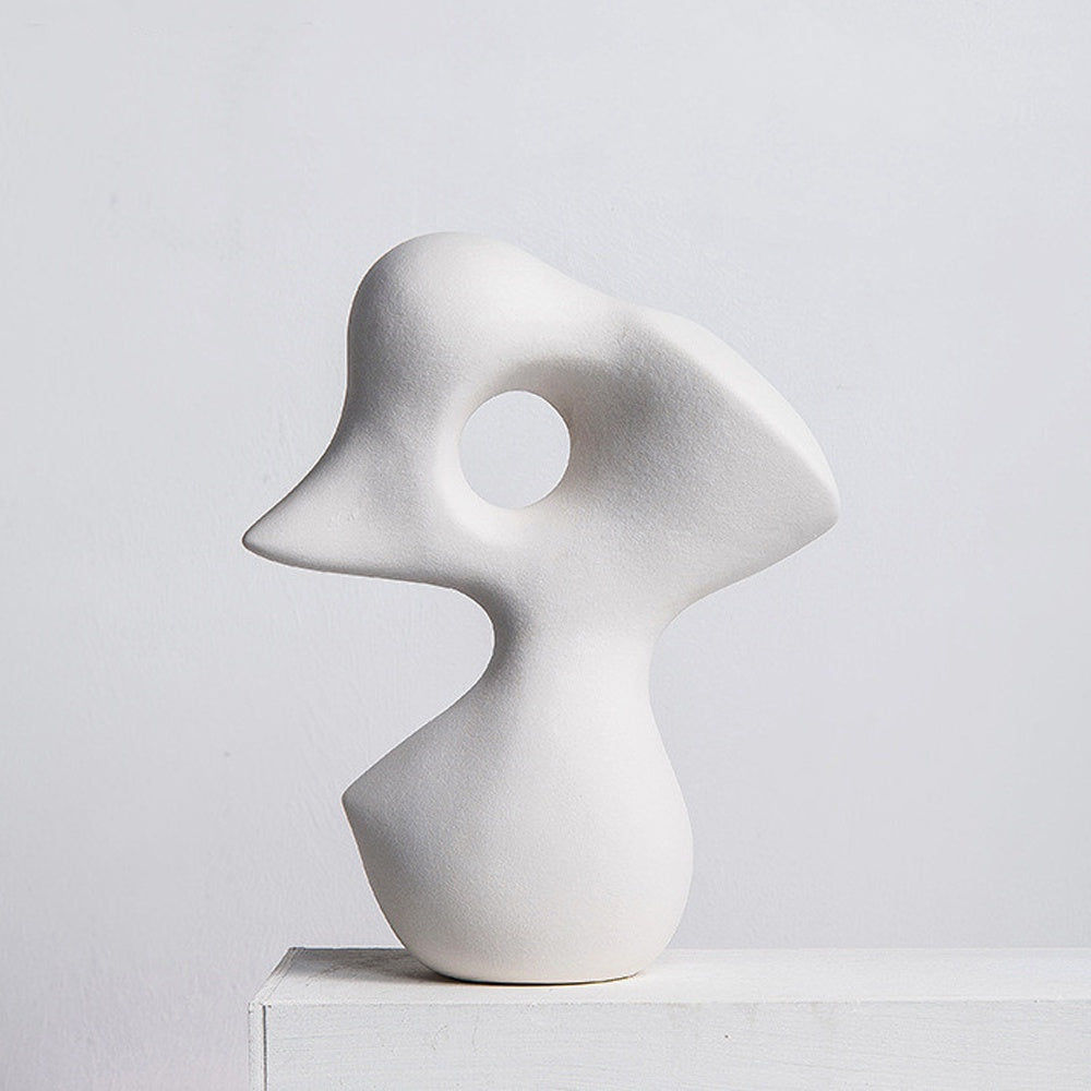 White Ceramic Abstract Sculpture LT760-A