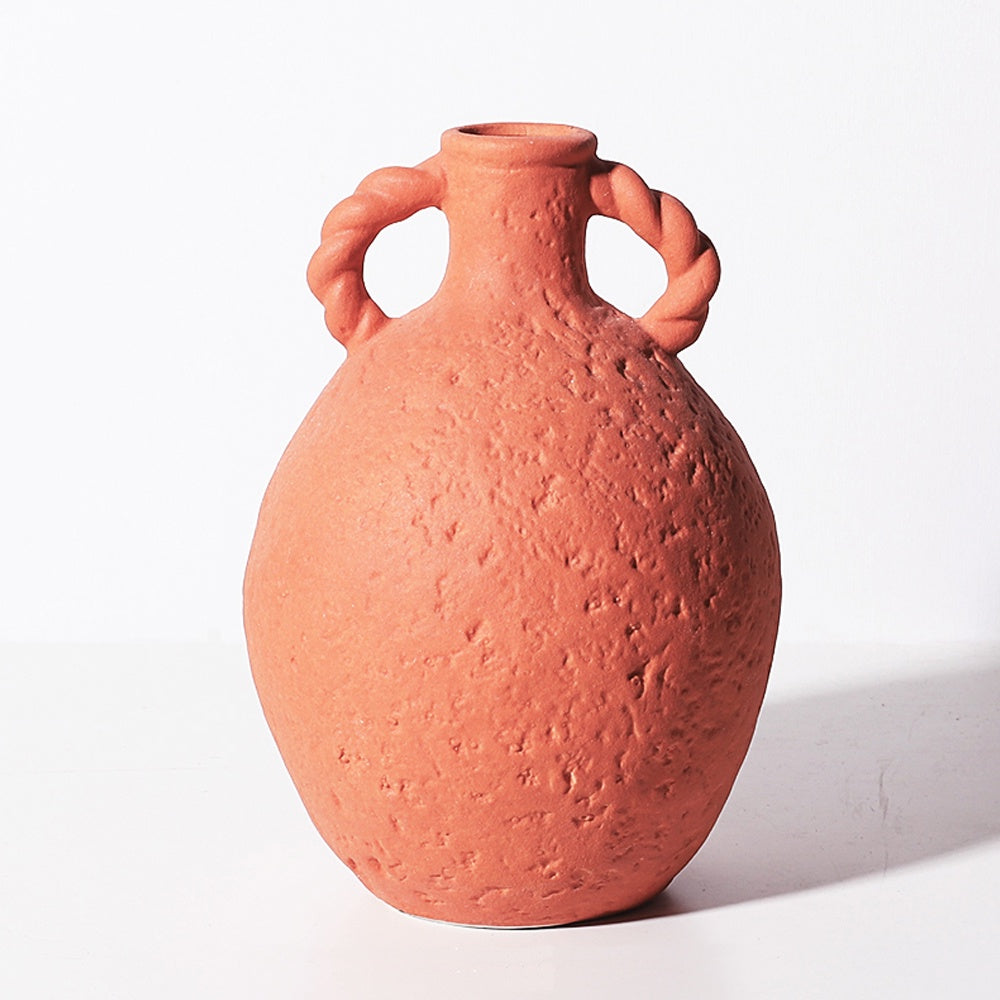Terracotta Ceramic Vase with Handles LT761-A