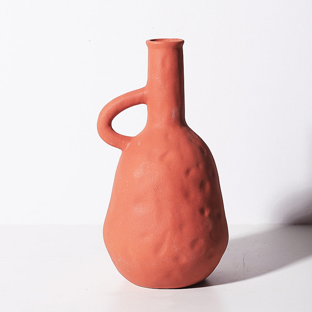 Terracotta Ceramic Vase with Handle LT761-B