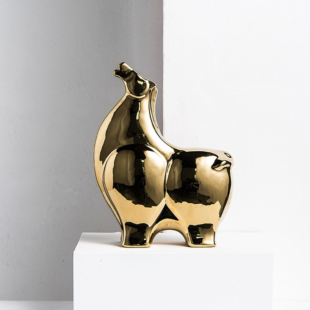 Gold Ceramic Horse - B LT774-B-G