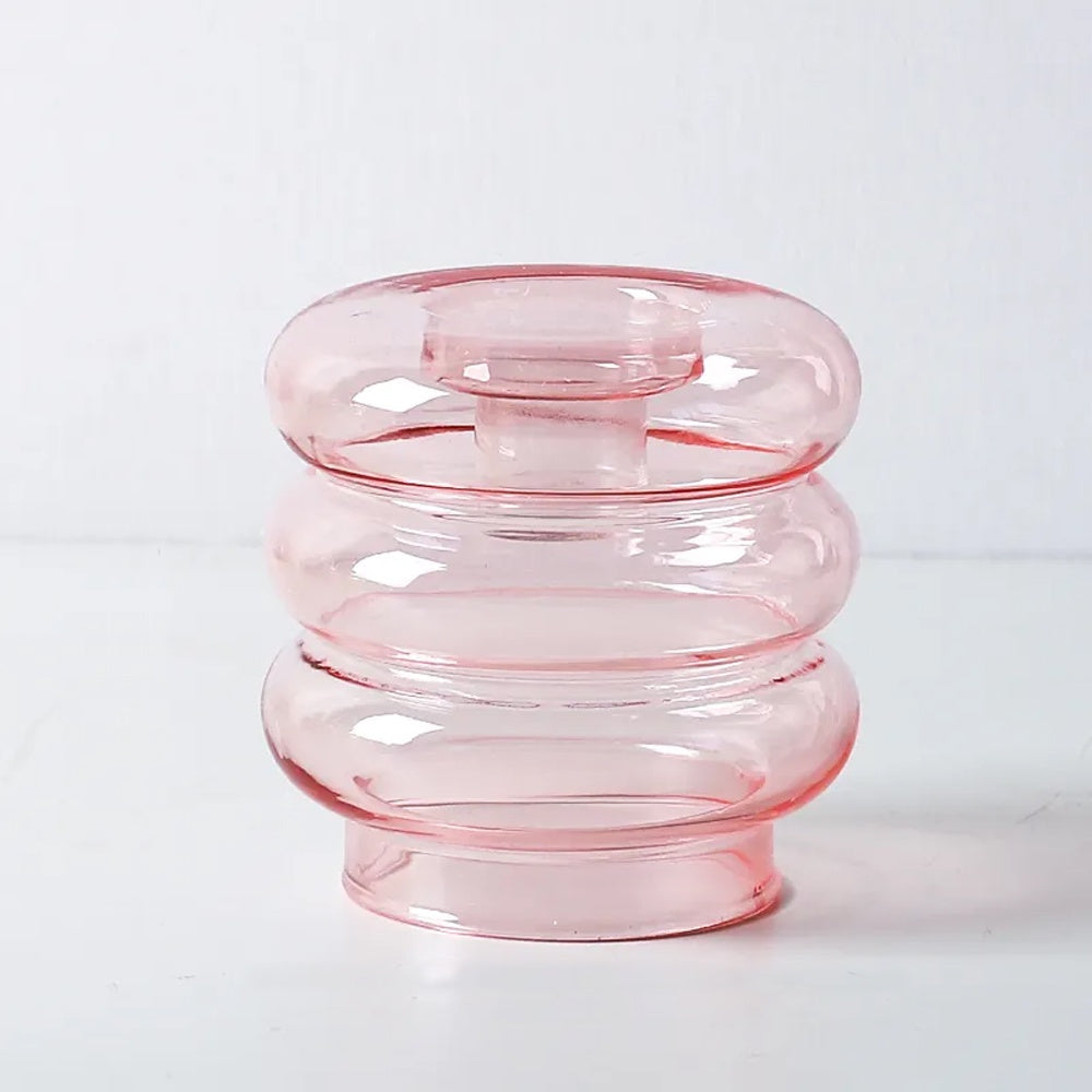 Pink Glass Candleholder LT808-P