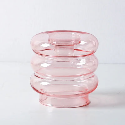 Pink Glass Candleholder LT808-P