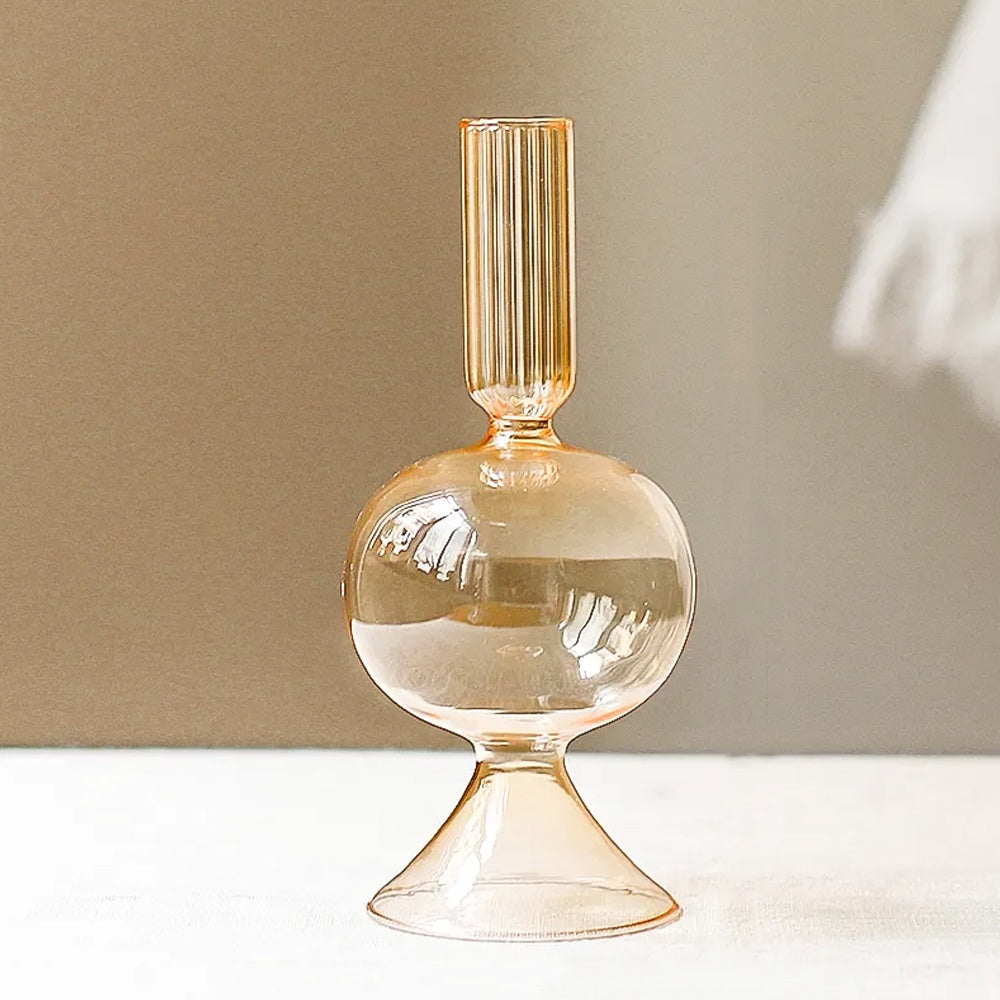 Amber Glass Candleholder LT823-A