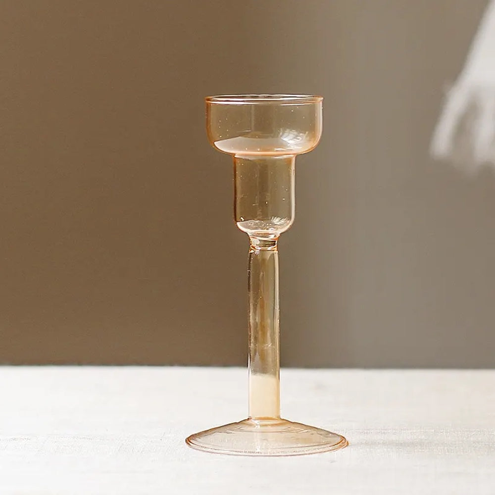 Amber Glass Candleholder LT823-B