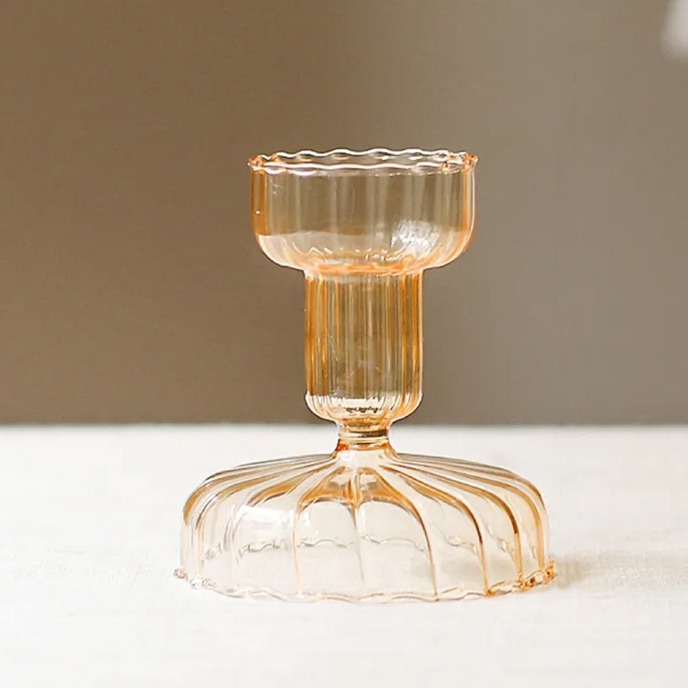 Amber Glass Candleholder LT823-D