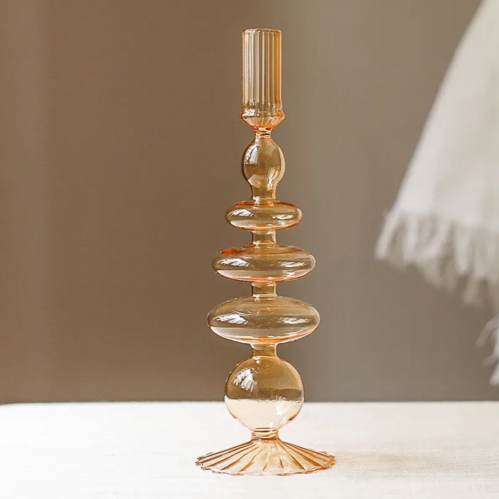 Amber Glass Candleholder LT823-F