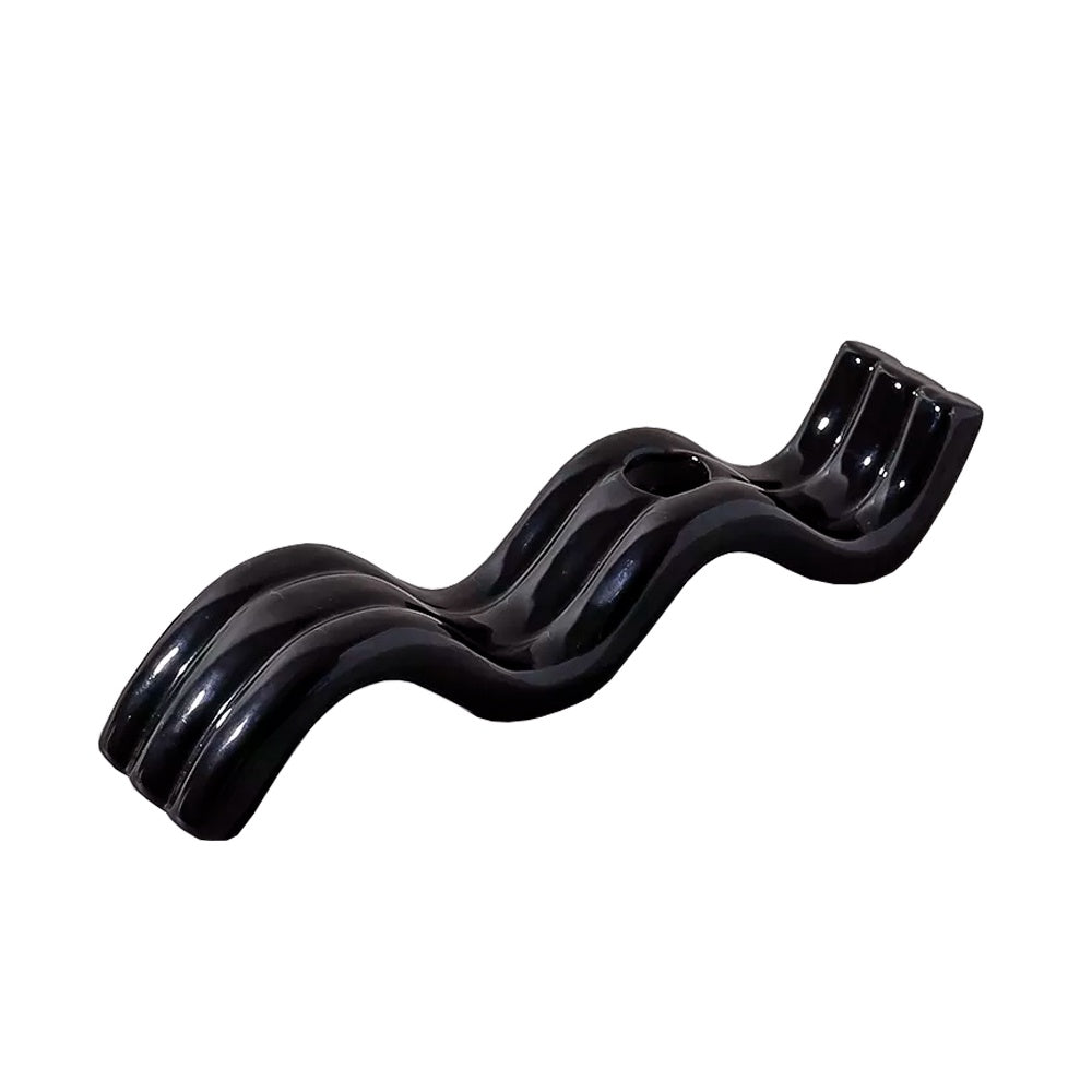 Black Ceramic Candleholder LT831-A