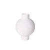 White Ribbed Ceramic  Vase  LT938-C
