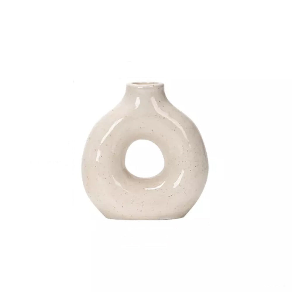 White Speckled Ceramic Vase LT832-A