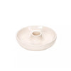 White Ceramic Speckled Candleholder LT834-E