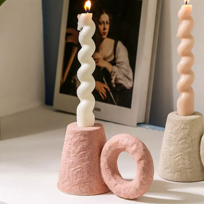 Pink Ceramic Candleholder LT839-P