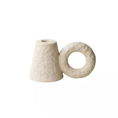 Ivory Ceramic Candleholder LT839-W